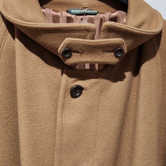 Tessuto Italian Cashmere Blend unisex Vintage Coat - Picture 7 of 10
